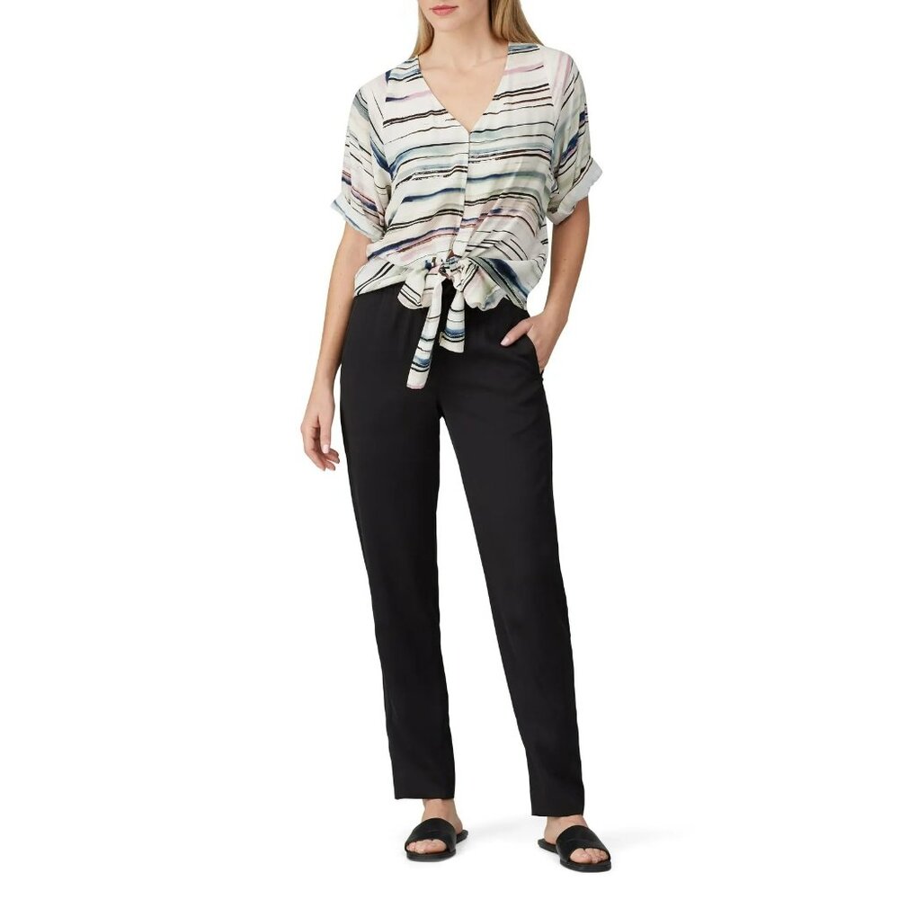Fifteen Twenty Striped Tie-Front Top - Multicolor
